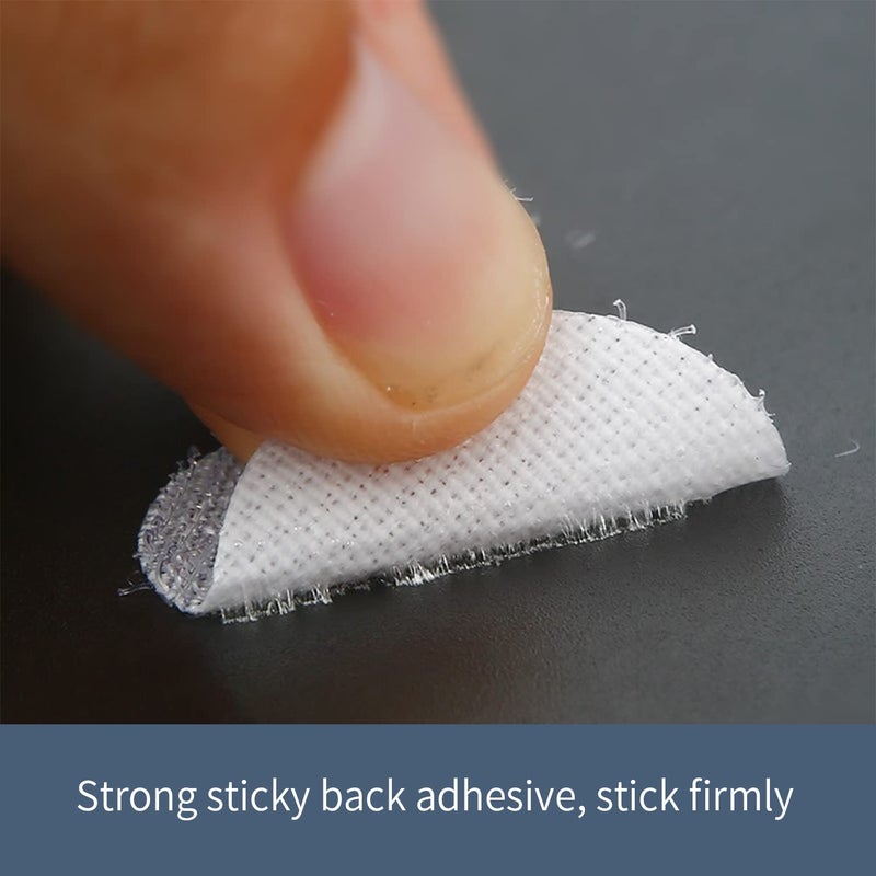 JIURUN Self Adhesive Dots 600 PCS (300 Pairs) 0.78"/20 mm Diameter Sticky Back Magic Sticky Dots Waterproof Hook & Loop Dots with Adhesive for Art Craft Classroom Office Home Deco White - Image 3